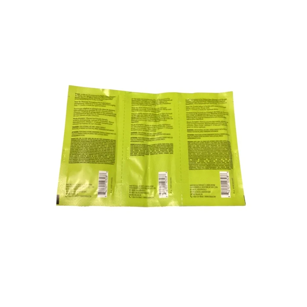 Fekkai Apple Cider Detox Trio Shampoo Rinse Scrub Travel Packets 9ml Each 3pc